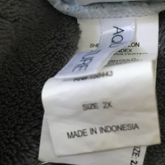 Floral Aqua contour Tankini size 2x - Picture 4 of 7